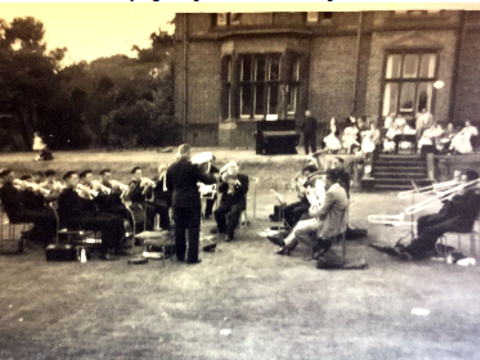 The Liverpool Walton Salvation Army Band playing at Strawberry Field
