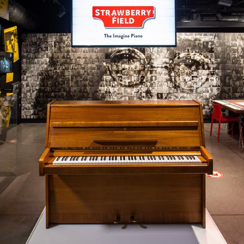 Piano on which John Lennon composed Imagine on loan to Strawberry Field Liverpool from George Michael's estate